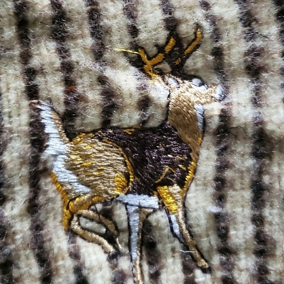 Vintage Wool Knit Hunting Vest Embroidered Deer - Picture 7 of 7